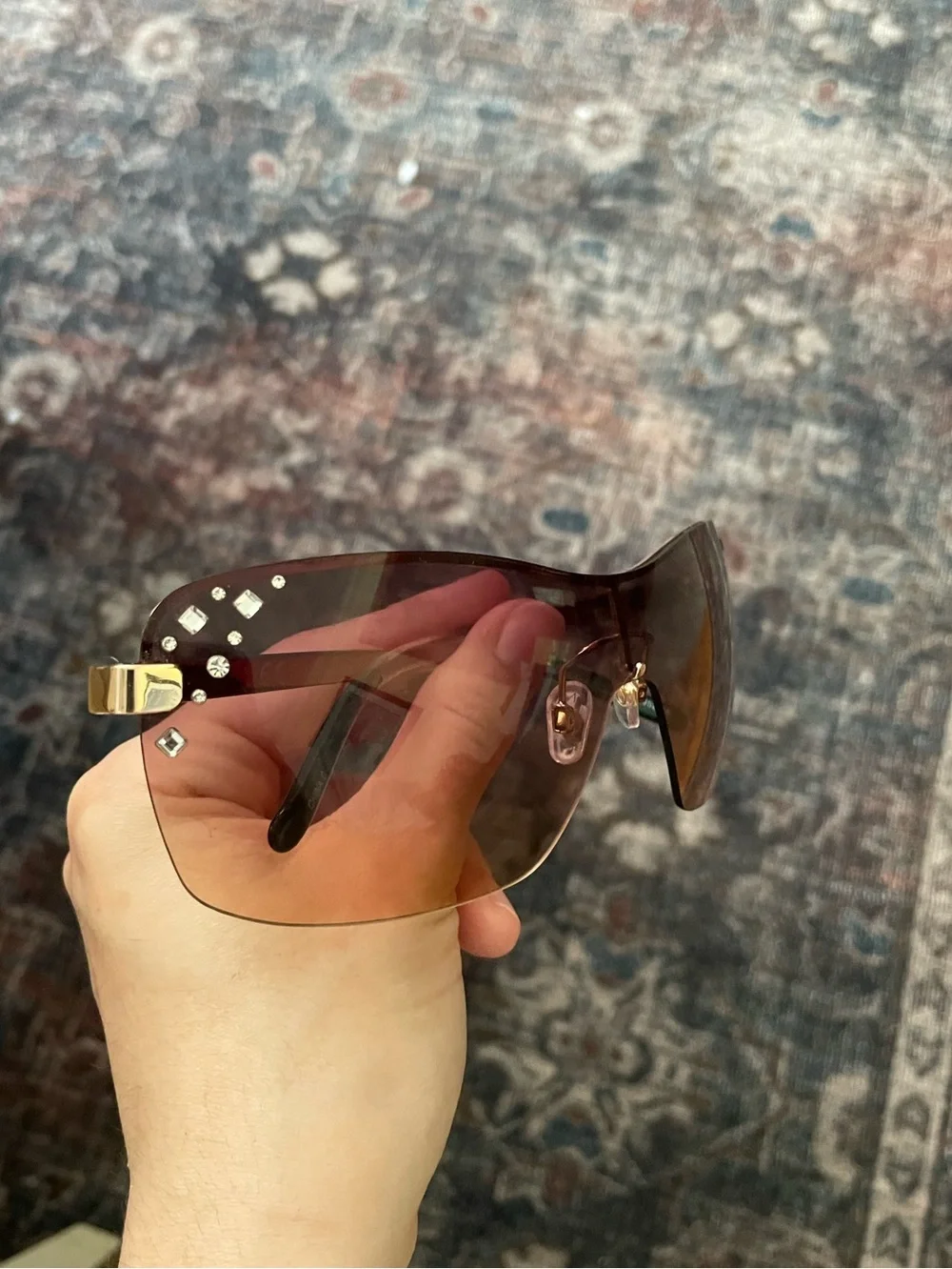 Panama Jack foster grant sunglasses with rhinestones pre owned